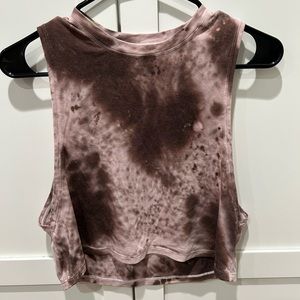 Lululemon cropped tye dye tank